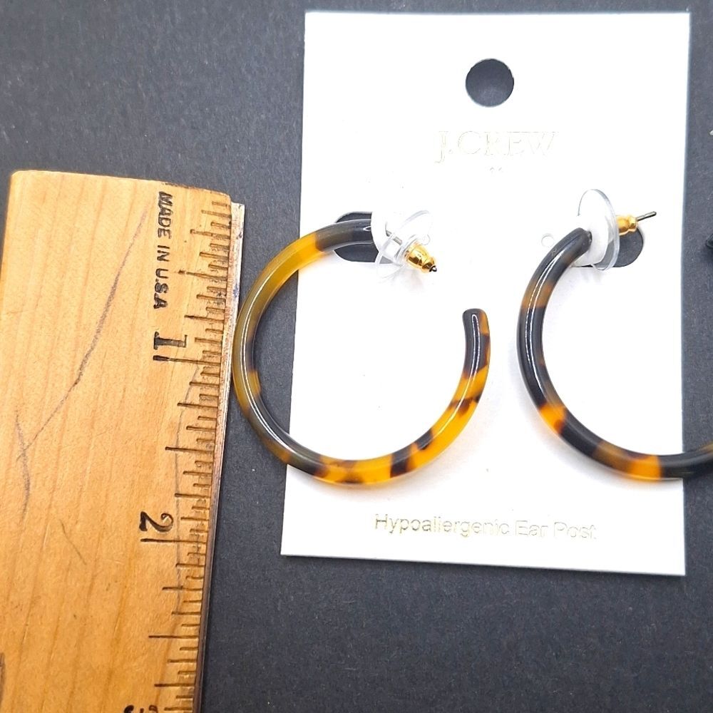 J.crew tortoise shell hoop earrings Hypoallergenic Jewelry